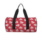 Red Retro Foliage Duffle Bag Duffle Bag Printed Offshore