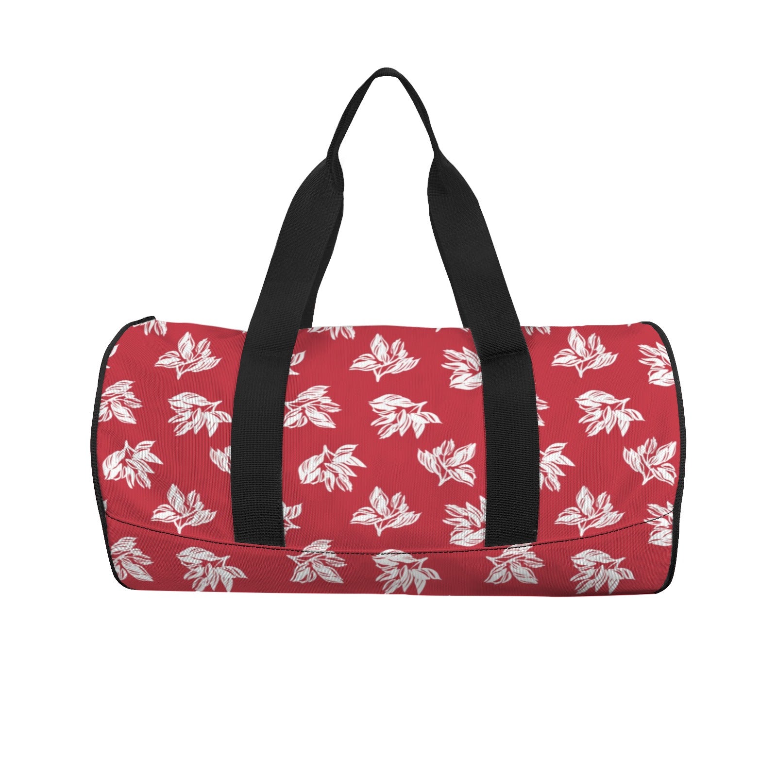 Red Retro Foliage Duffle Bag Duffle Bag Printed Offshore