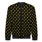 Yellow Lightning Men's Casual Zip‑Up Bomber Jacket