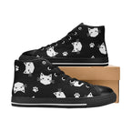 Geometric Cats - Kids High Top Canvas Shoes