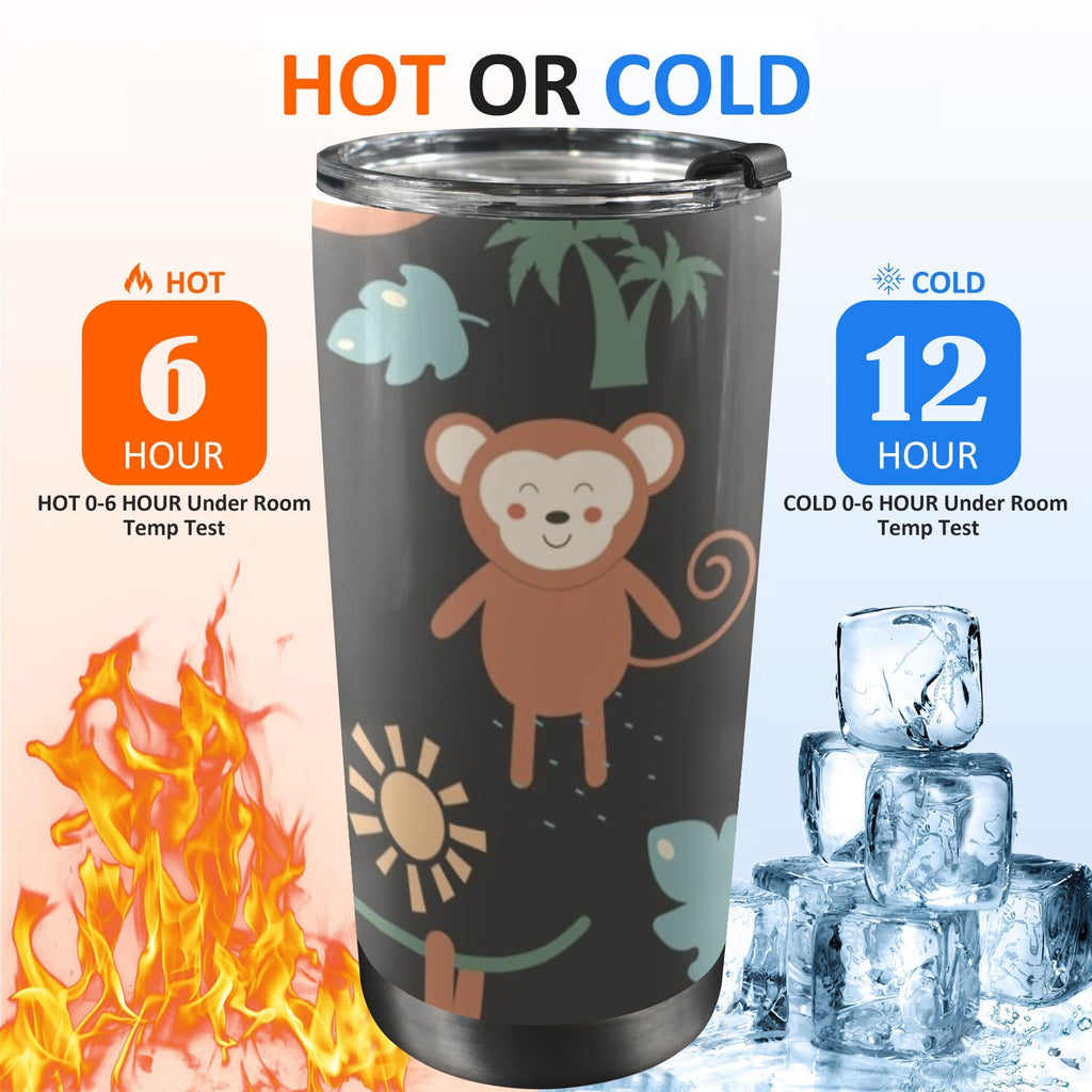 Monkey Swing - 20oz Mobile Tumbler with Lid (Black Lock)