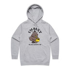 I'm Saxy And I Know It, Hippo Saxophone Player - Womens Hoodie Grey Marle Womens Hoodie animal Music Printed In Australia