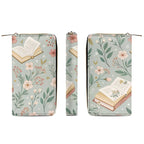 Books And Flowers -  PU Leather Wallet