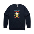 Sweet And Salty, Ice-Cream And Fries - AS Colour Stencil Crew Sweatshirt Navy Sweatshirt Food Printed In Australia