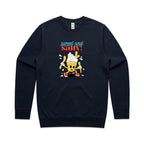 Sweet And Salty, Ice-Cream And Fries - AS Colour Stencil Crew Navy Sweatshirt Food Printed In Australia