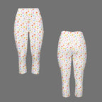 Abstract Colourful Shapes Women's High Waist Pocket Capri Yoga Leggings Women's High Waist Capri Yoga Leggings Printed Offshore