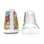 Happy Monsters Women's High Top Canvas Shoes Womens Classic High Top Shoes Printed Offshore Sci Fi
