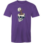 Coffee Skull - Mens T-Shirt Purple Mens T-shirt Coffee Printed In Australia