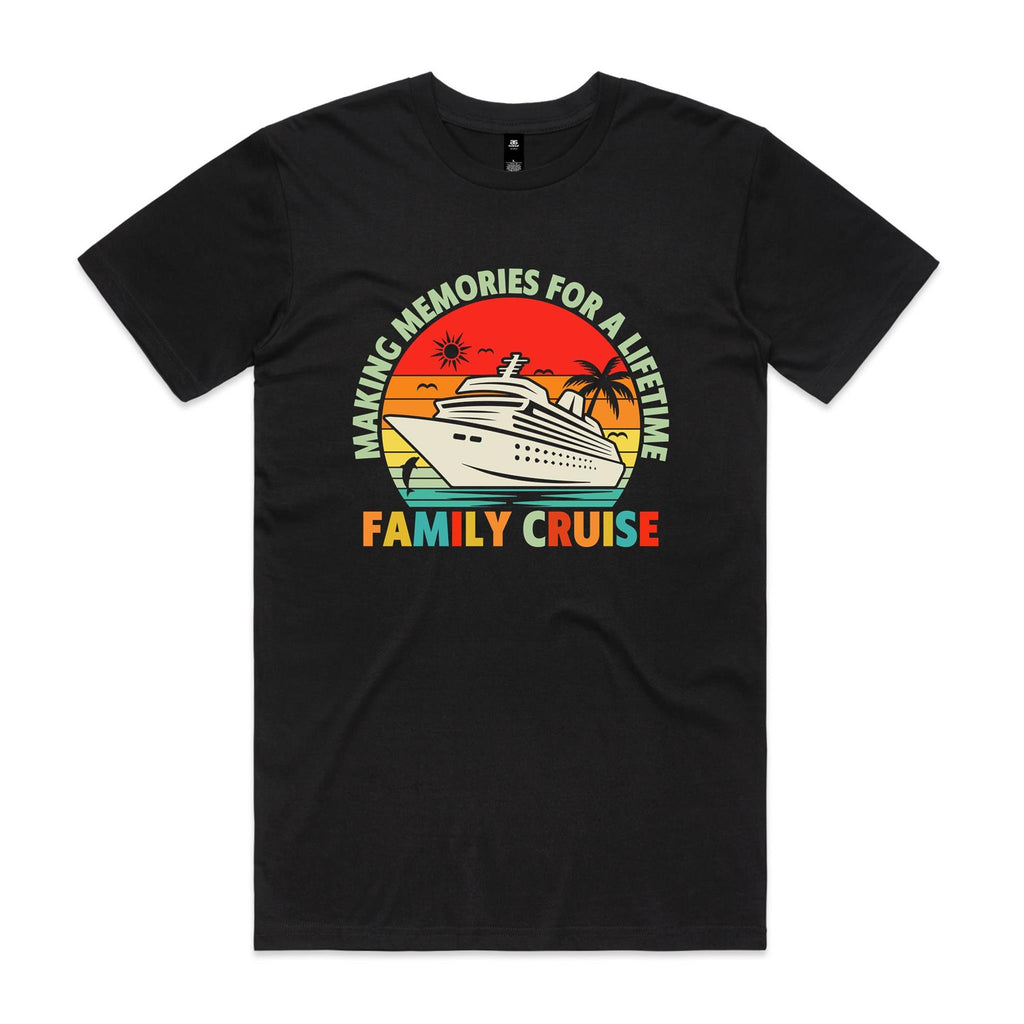 Family Cruise, Making Memories For A Lifetime Mens Cruise T-shirt Black Mens Cruise T-shirt Cruise Printed In Australia