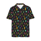 Fun Lightning Men's Short Sleeve Hawaiian Shirt Men's Hawaiian Shirt (New) comic Printed Offshore