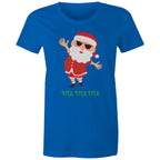 Summer Santa, Hot Hot Hot - Womens T-shirt Bright Royal Womens Christmas T-shirt Christmas Printed In Australia