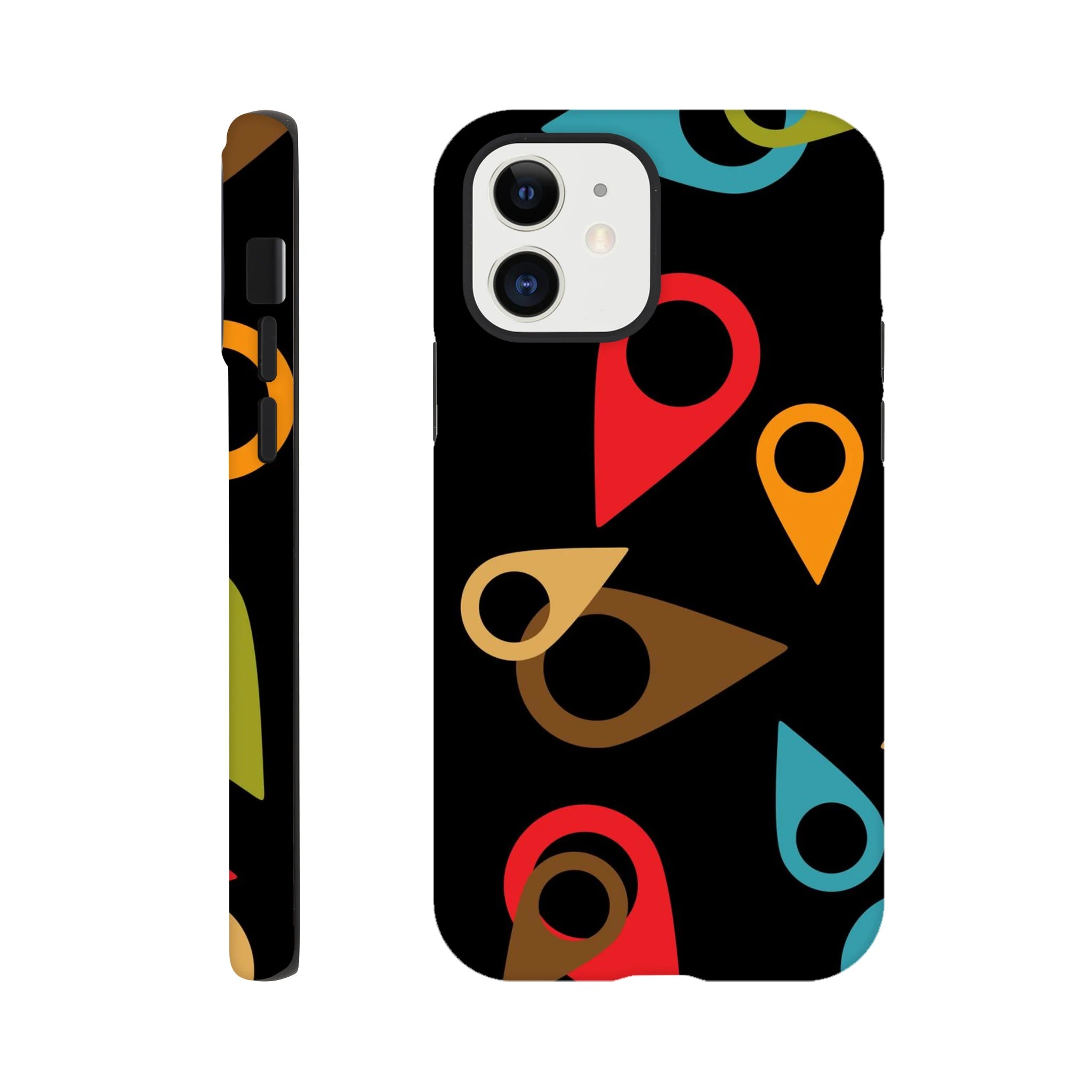 Where Am I, Location Pin - Apple iPhone Tough case iPhone 12 iPhone Tough Case Globally Fulfilled