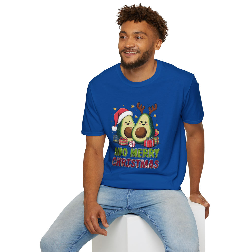 Avo Merry Christmas, Avocado - Unisex Softstyle T-Shirt