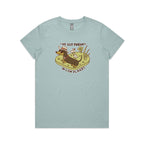 Dachshund, I've Got Friends In Low Places Women's AS Colour T-shirt Pale Blue Womens T-shirt animal Printed In Australia