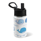Whales 12oz Kids Water Bottle with Straw Lid