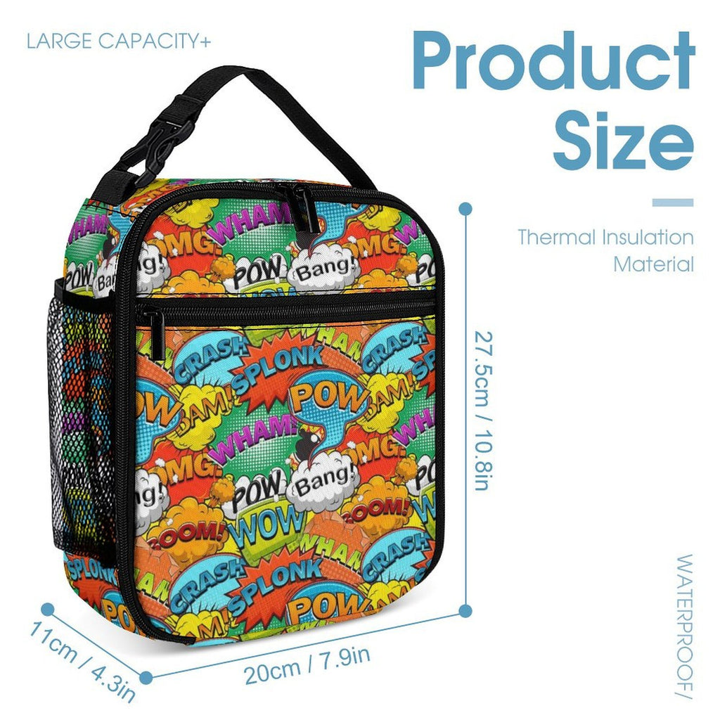 Comic Book 2 Backpack, Lunch Bag & Pencil Case Set