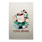 Cool Beans, Coffee - AS Colour Tea Towel Cream One Size Tea Towel Coffee Printed In Australia