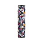 Graphic Flowers On Black Car Seat Belt Cover 7''x10'' (Pack of 2) Car Seat Belt Cover 7x10 (Pack of 2) Plants Printed Offshore