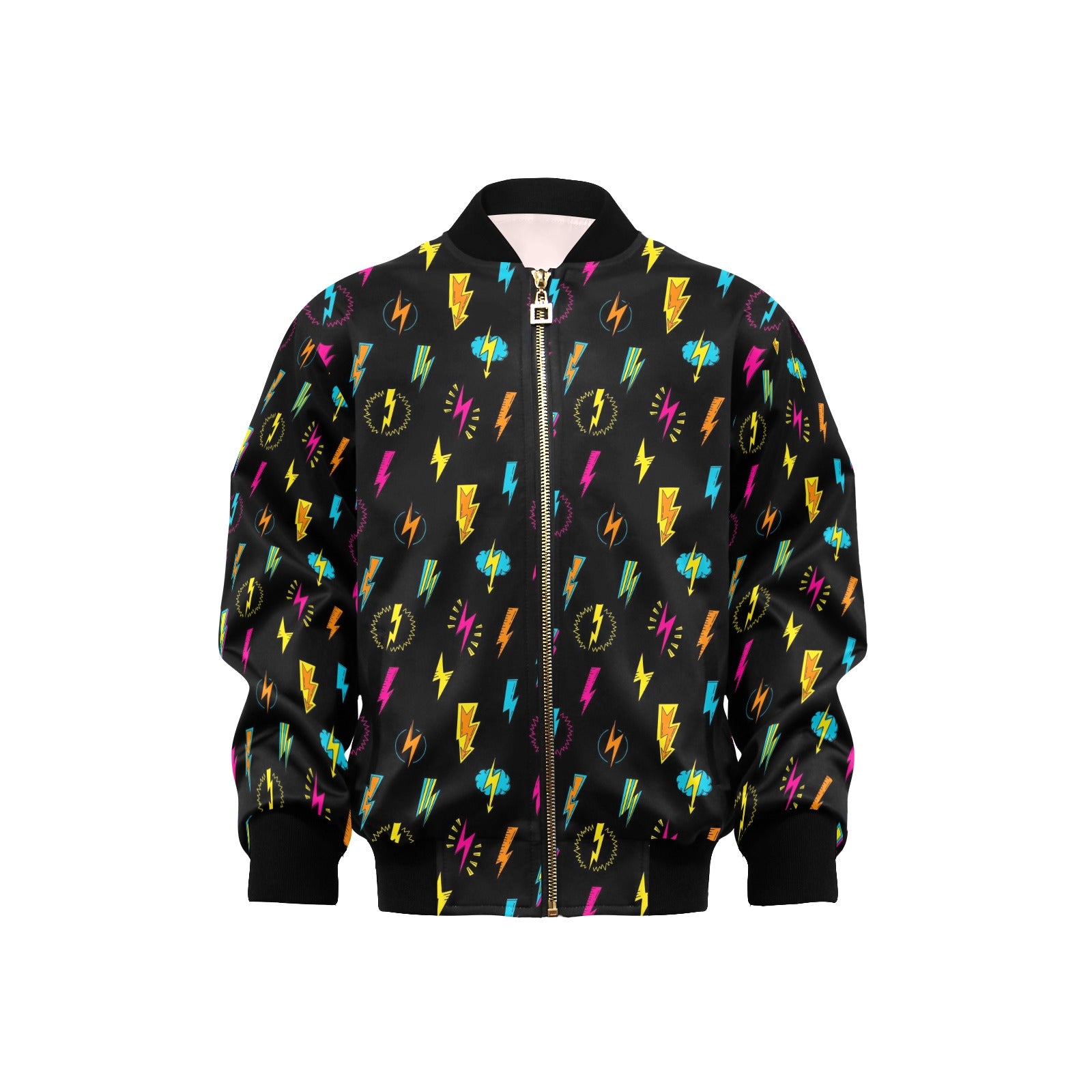 Fun Lightning Kids Bomber Jacket XL Kids Bomber Jacket comic Printed Offshore
