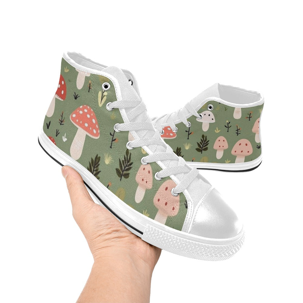 Toadstools - Men's High Top Canvas Shoes