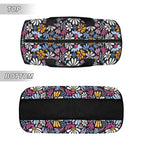 Graphic Flowers On Black Duffle Bag Duffle Bag Printed Offshore