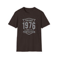 Turning 50, Vintage 1976, Aged To Perfection Unisex Softstyle T-Shirt Dark Chocolate Unisex Adult T-shirt Australian Printer Birthday