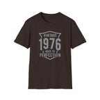 Turning 50, Vintage 1976, Aged To Perfection Unisex Softstyle T-Shirt Dark Chocolate Unisex Adult T-shirt Australian Printer Birthday