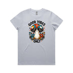 Good Vibes Only, Hippie Mushroom With Sunglasses - Womens T-shirt