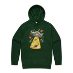 UFO Cat Abduction Men's AS Colour Hoodie Forest Green Mens Hoodie animal Printed In Australia Sci Fi