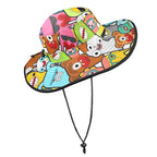 Happy Monsters Wide Brim Bucket Hat Wide Brim Bucket Hat Printed Offshore Sci Fi