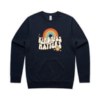 Kindness Matters - AS Colour Stencil Crew Sweatshirt Navy Sweatshirt Kindness Printed In Australia Retro