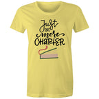 Just One More Chapter, Books - Womens T-shirt Yellow Womens T-shirt Printed In Australia Reading