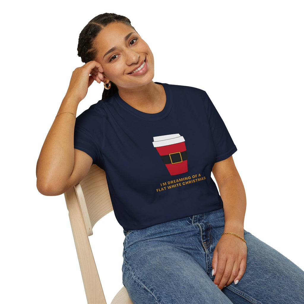 I'm Dreaming Of A Flat White Christmas - Unisex Softstyle T-Shirt