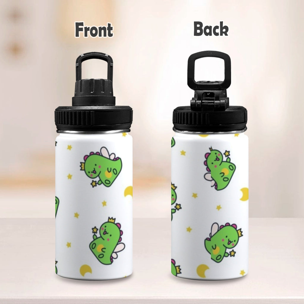 Dinosaur Fairy - Kids Water Bottle with Chug Lid (12 oz)
