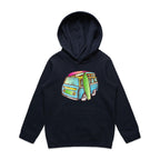 Surf Trip - Kids Hoodie Navy Kids Hoodie Printed In Australia