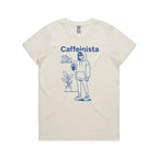 Caffeinista, Caffeine Women's AS Colour T-shirt Natural Womens T-shirt Coffee Printed In Australia