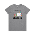 Dramatic Unicorn Goose Women's AS Colour T-shirt Grey Marle Womens T-shirt animal Printed In Australia