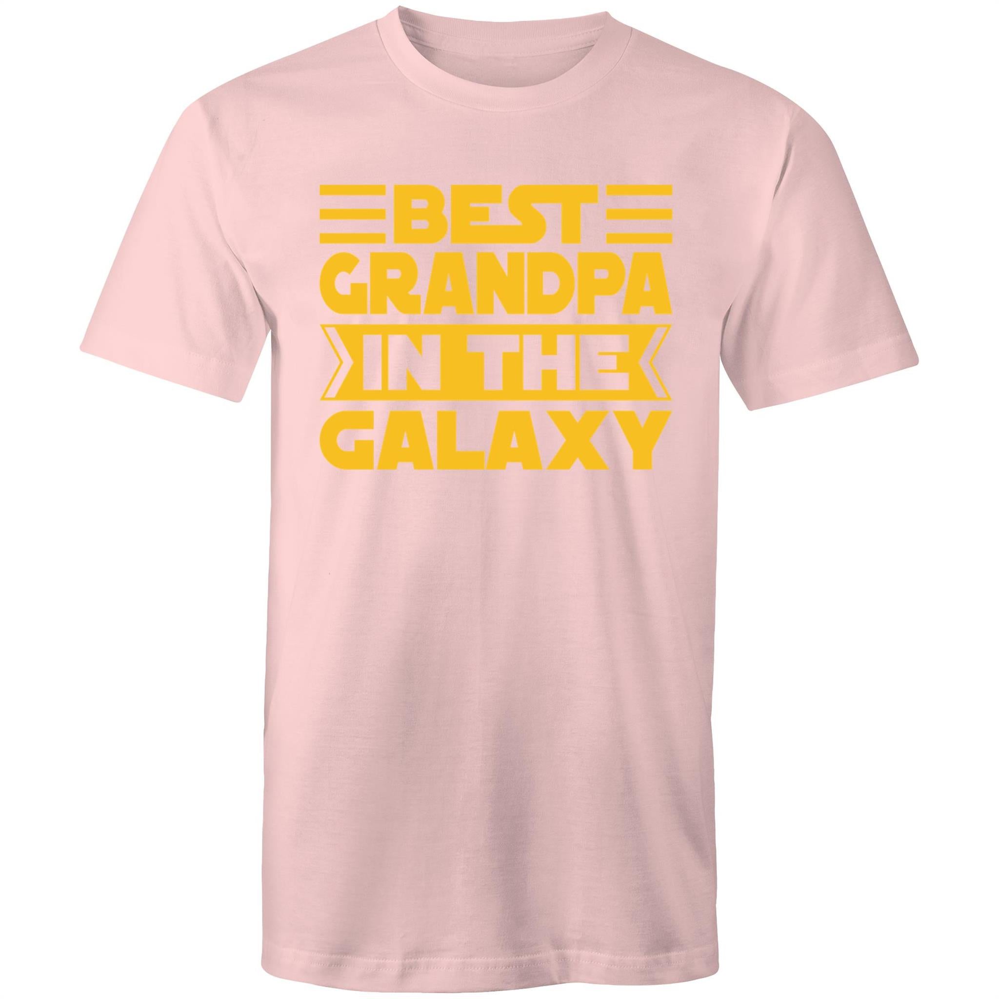 Best Grandpa In The Galaxy - Mens T-Shirt Pink Mens T-shirt Dad Printed In Australia