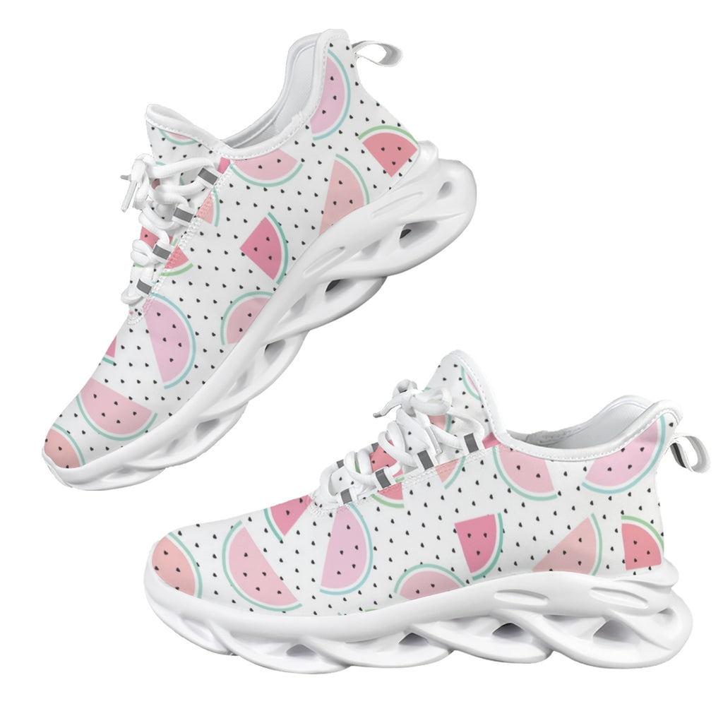 Pastel Watermelon Slices Women's Twisted Sole Sneakers