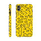 Yellow Black Graphic Squiggle - Apple iPhone Tough case iPhone Tough Case Globally Fulfilled Retro
