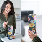 Abstract Floral 20oz Tall Skinny Tumbler with Lid and Straw