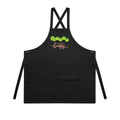 Always Hungry, Caterpillar AS Colour Carrie Apron Black One Size Apron Food Printed In Australia