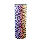 Rainbow Leopard Print - 20oz Tall Skinny Tumbler with Lid and Straw