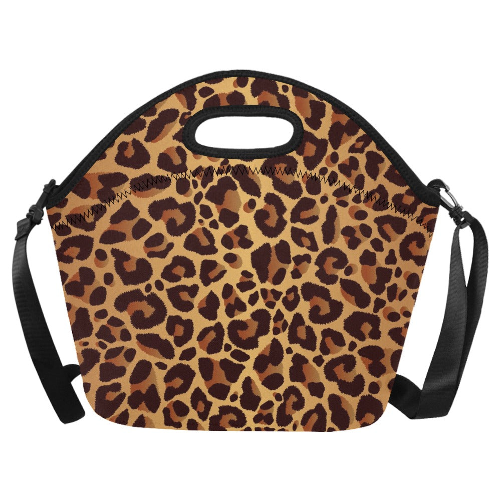 Leopard Print - Neoprene Lunch Bag One Size Neoprene Lunch Bag Printed Offshore