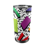Graphic 80's - 20oz Mobile Tumbler with Lid (Black Lock)