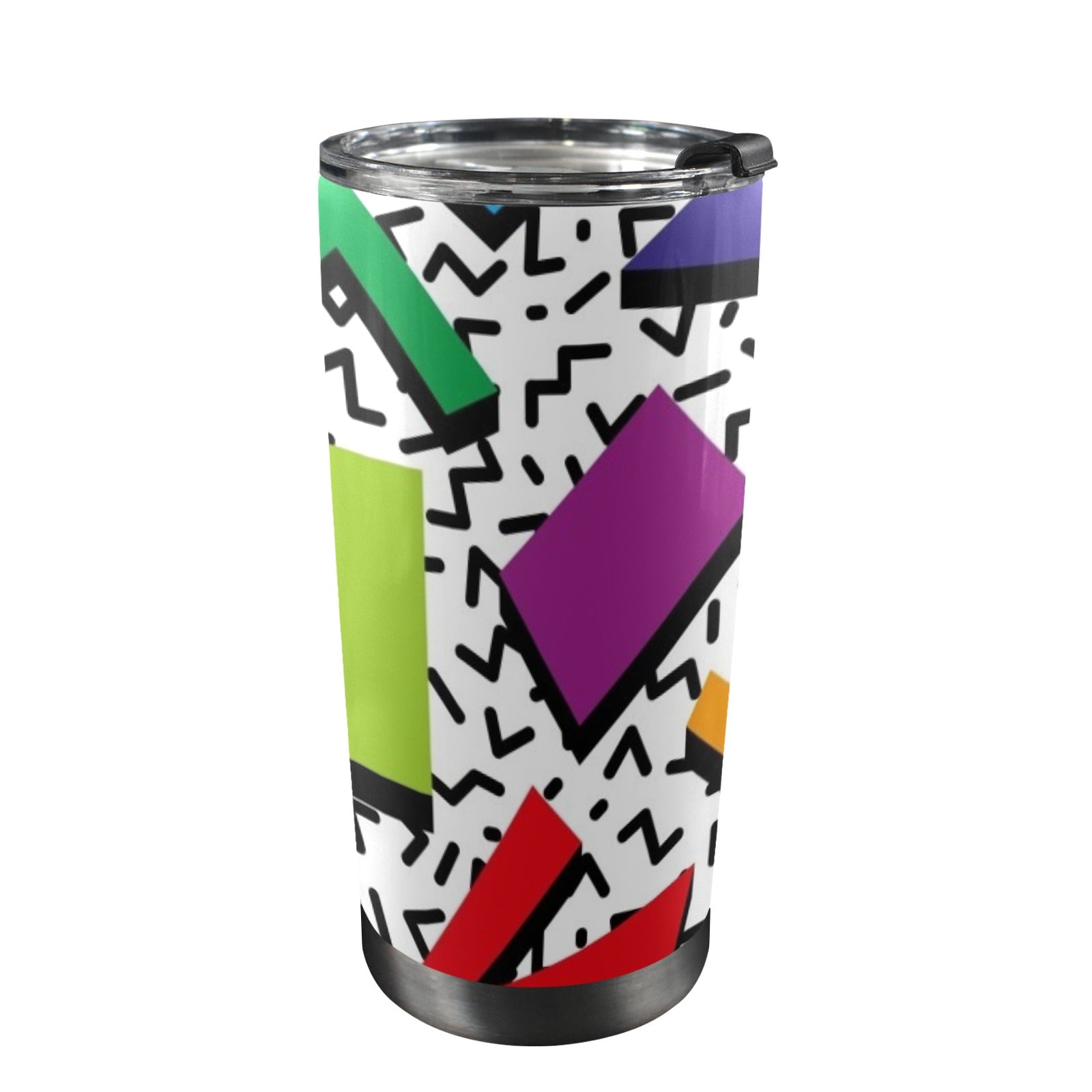 Graphic 80's - 20oz Mobile Tumbler with Lid (Black Lock)