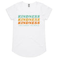 Kindness Can Change The World - Womens Scoop Neck T-Shirt White Womens Scoop Neck T-shirt Kindness Printed In Australia