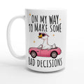 On My Way To Make Some Bad Decisions - White 15oz Ceramic Mug Default Title 15oz Mug animal Globally Fulfilled