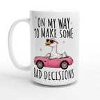 On My Way To Make Some Bad Decisions - White 15oz Ceramic Mug Default Title 15oz Mug animal Globally Fulfilled