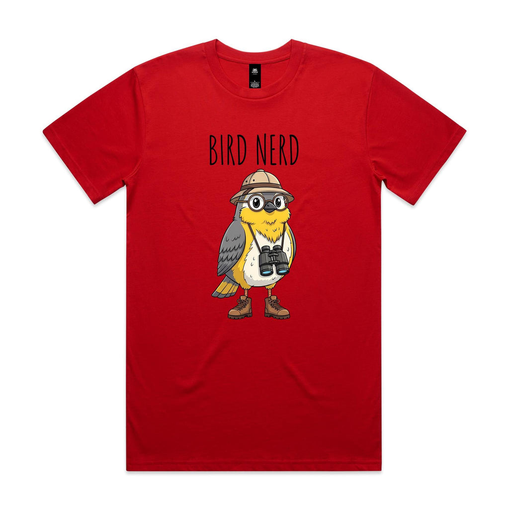 Bird Nerd 2 Men's AS Colour T-shirt Red Mens T-shirt animal Birds Printed In Australia